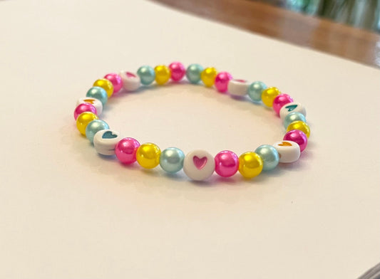 Pansexuell armband HBTQ+ Pärlarmband Justerbart Elastiskt Panflaggan smycken för Pride-månaden 