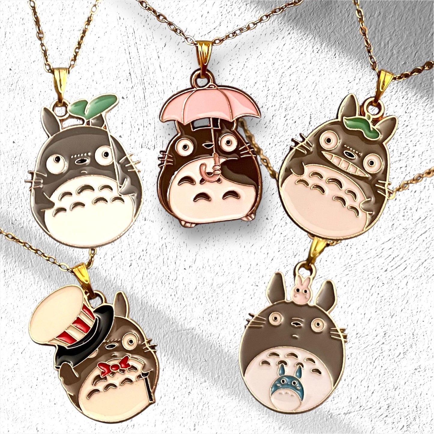 Totoro Halsband Studio Ghibli Älskare present Smycken Totoro Berlock Anime Halsband Jag Älskar Ghibli Merchandise Totoro Guld Imitation