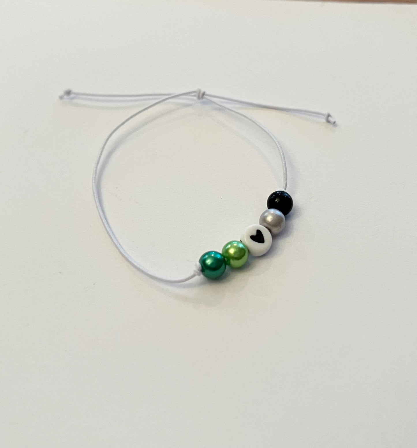 Aromantisk Armband HBTQ+ Pärlat elastiskt armband för Pride Aromantic Smycken Pride Accessoarer
