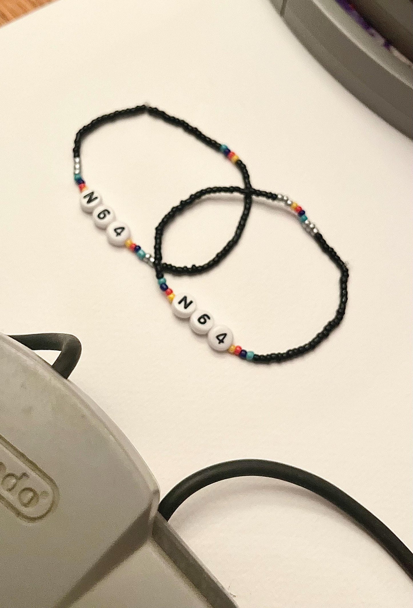 Nintendo 64 Bracelet Retro Video Game Bracelet for Retro Gamer N64 Jewelry Nintendo Gift N64 Nostalgic Simple Bracelet with Seed Beads