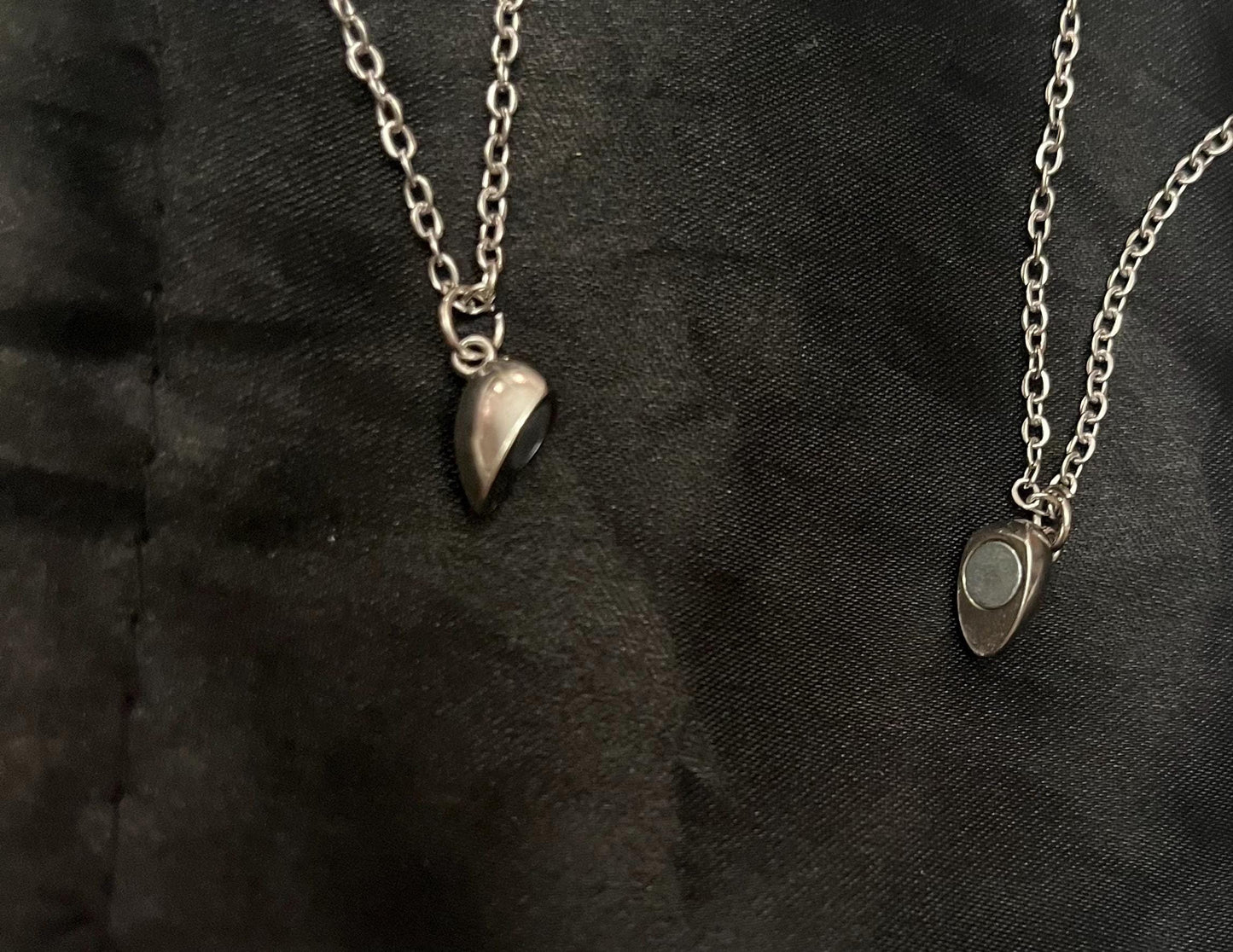 Magnetic Heart Necklace for Couples and Best Friends Necklace Silver Imitation Jewelry Friendship Necklace