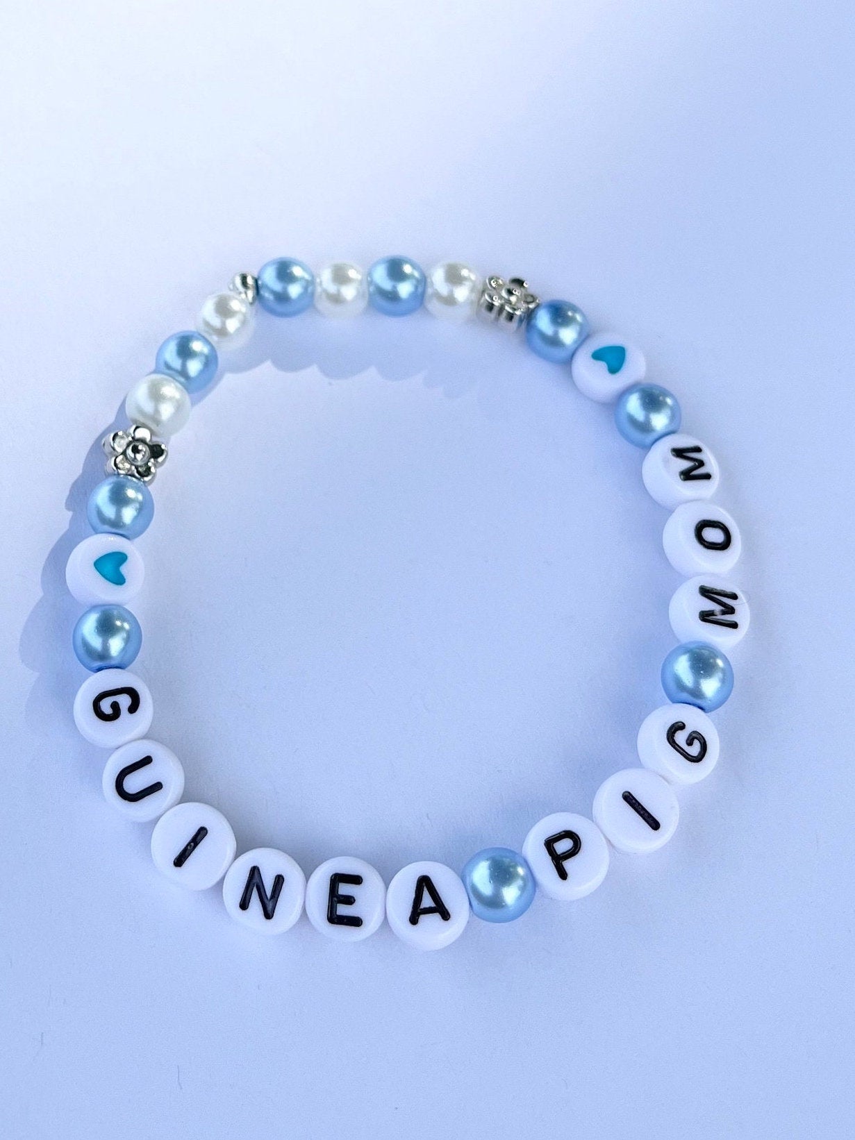 GUINEA PIG MOM Bracelet Beaded Elastic Bracelet Gift for Guinea Pig Owner Handmade Jewelry for Guinea Pig Lover I Love Guinea Pigs