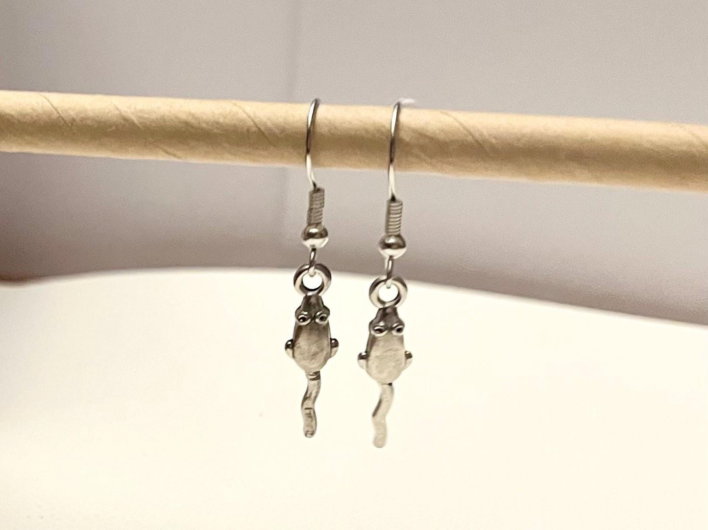 Råttor örhängen Silverimitation Musörhängen Minimalistiska Smycken med djur Råttor örhängen Möss Örhängen 