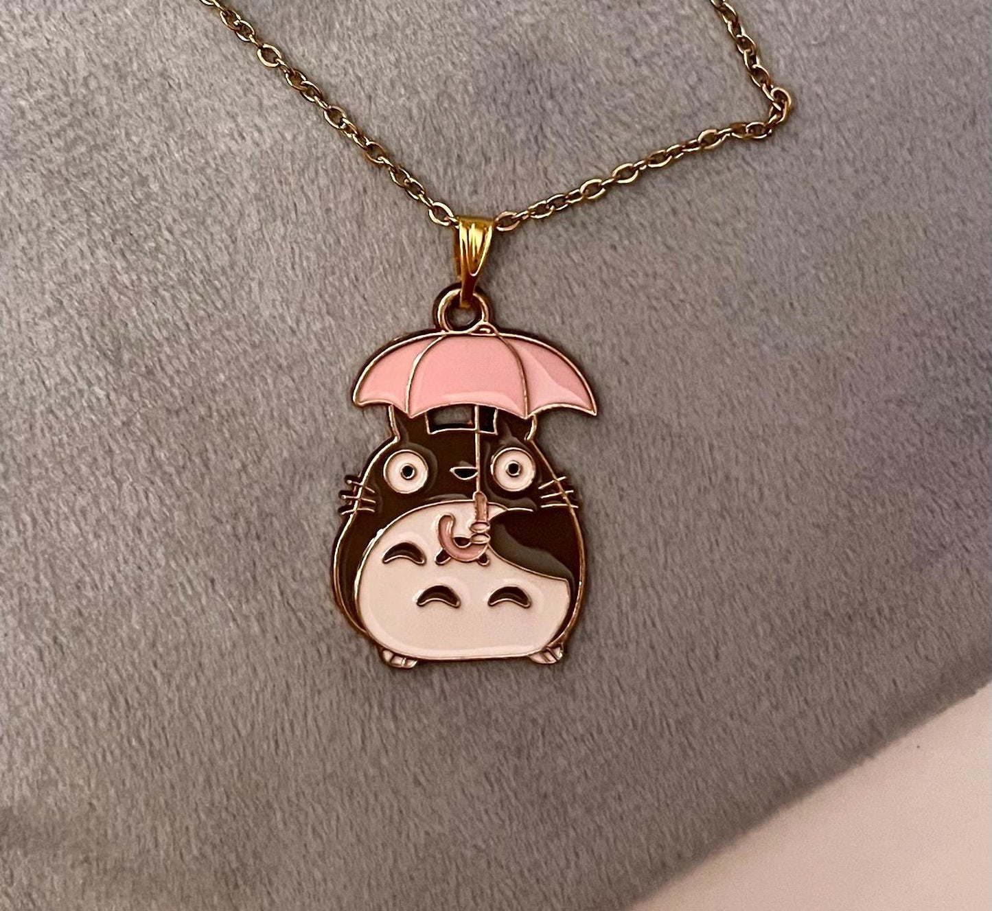 Totoro Halsband Studio Ghibli Älskare present Smycken Totoro Berlock Anime Halsband Jag Älskar Ghibli Merchandise Totoro Guld Imitation