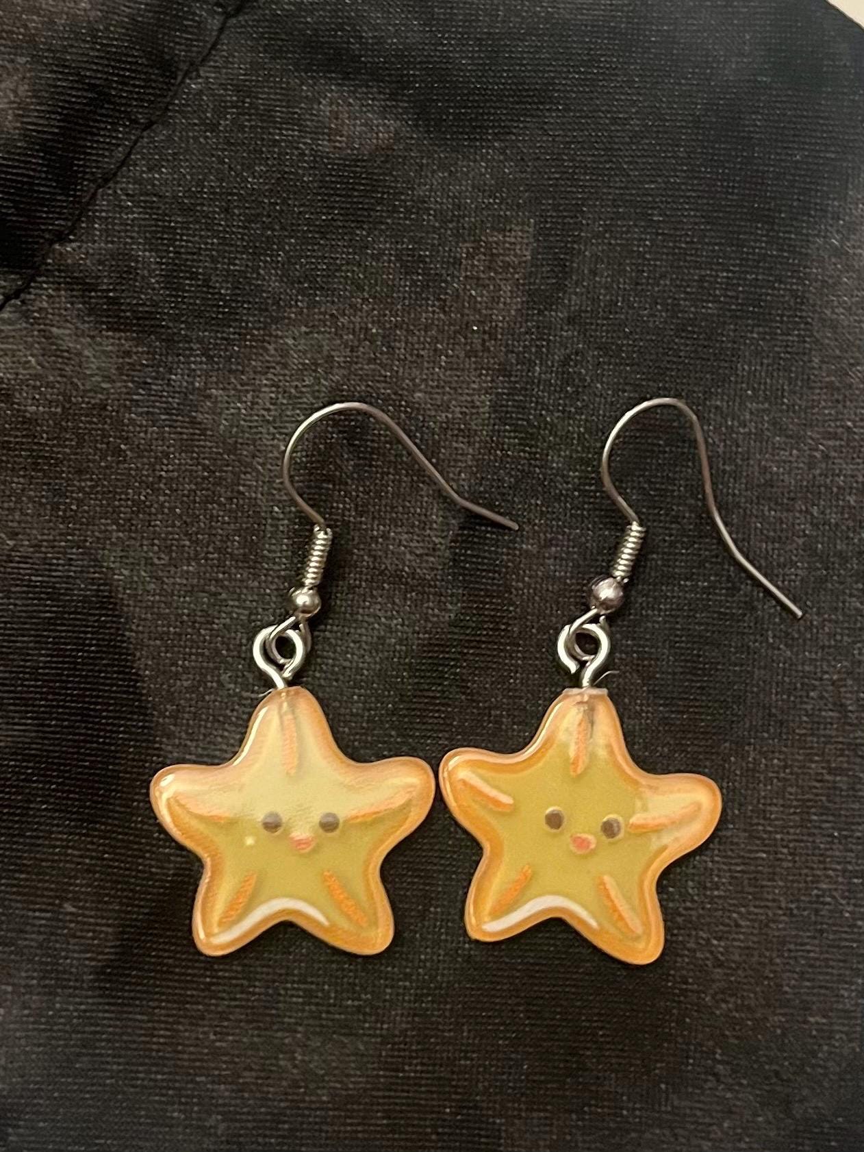 Stjärnor örhängen Söta glada stjärnor Örhängen för barn Kawaii stars 