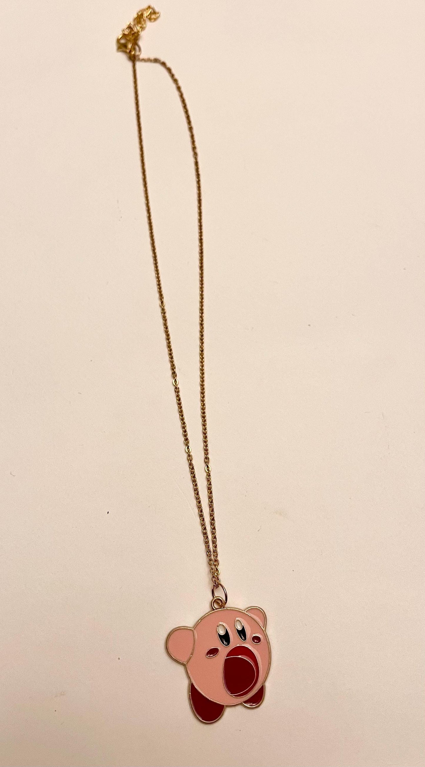 Nintendo Kirby Halsband för Retro Gamer Present Tv-spel Smycken Kirby Berlock Nintendo Hängsmycke Kirby Smycken Guld Halsband