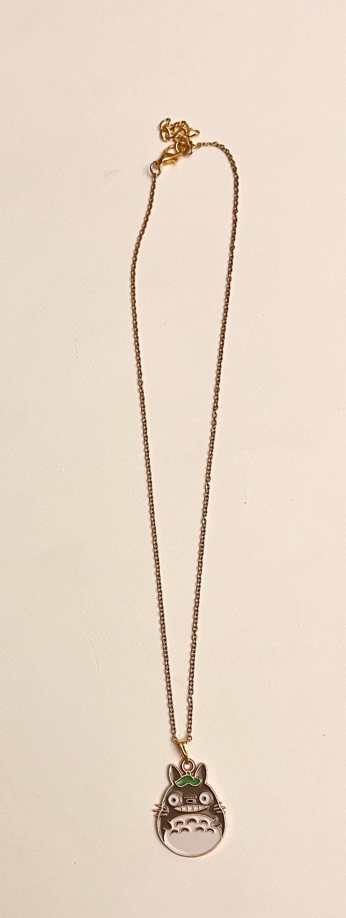 Totoro Halsband Studio Ghibli Älskare present Smycken Totoro Berlock Anime Halsband Jag Älskar Ghibli Merchandise Totoro Guld Imitation
