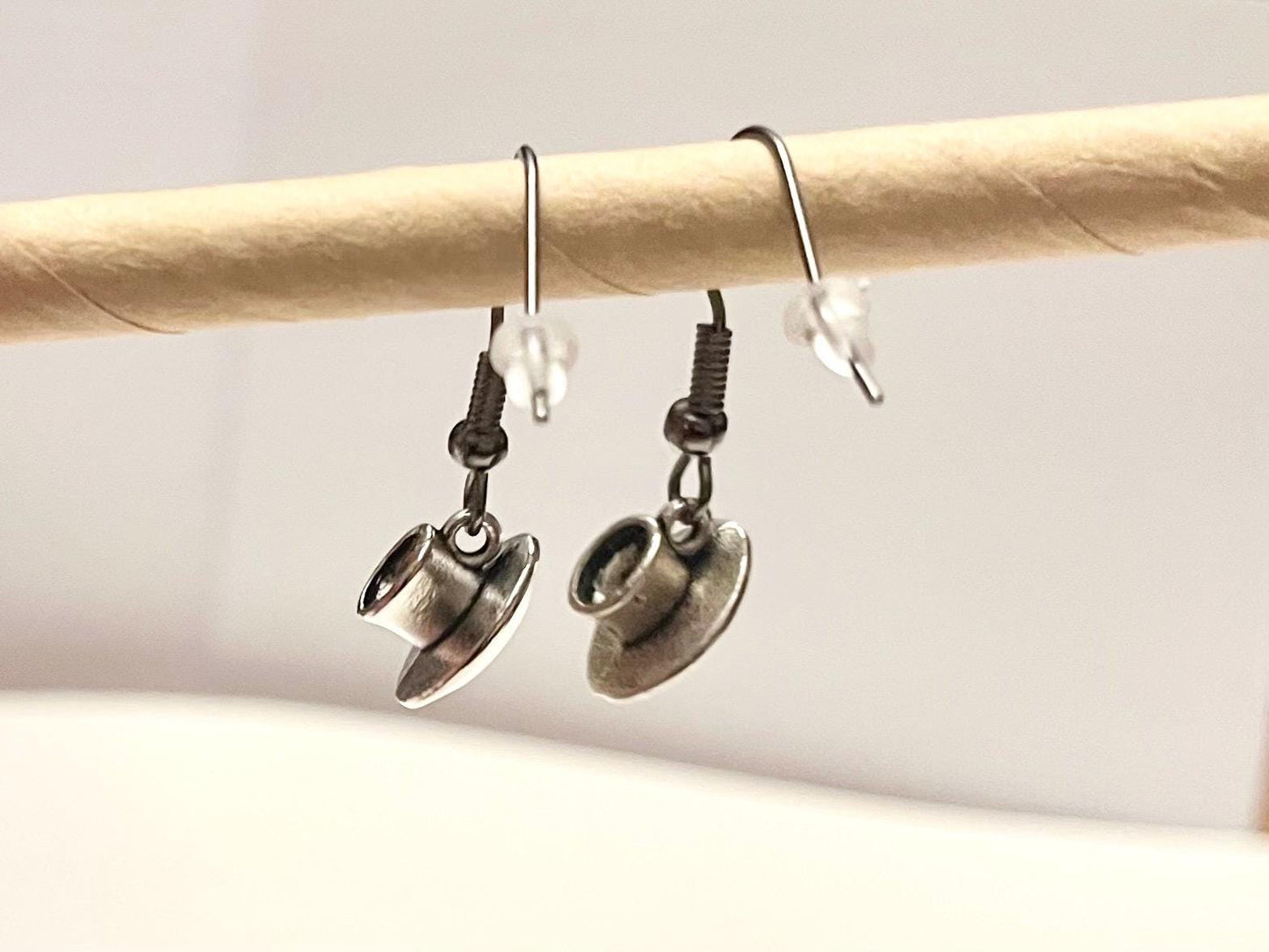 Örhängen tekoppar silver imitation kaffekopp berlock kopp miniatyr 