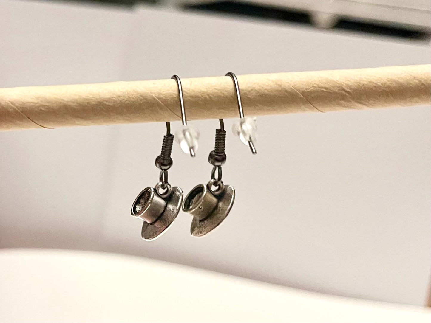 Örhängen tekoppar silver imitation kaffekopp berlock kopp miniatyr 