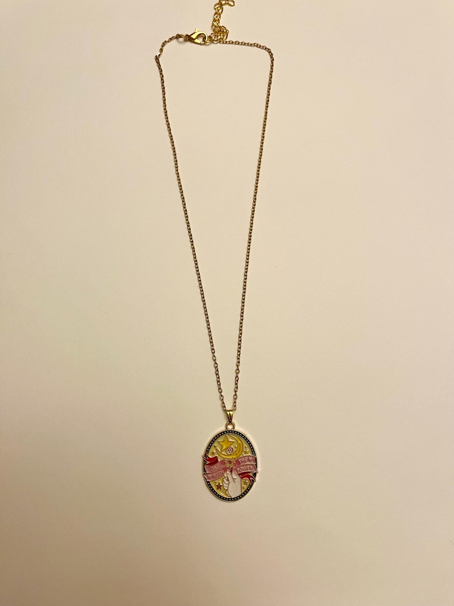 Sailor Moon Halsband Babe With The Power Anime Smycke Present till Sailor Moon-fan Sailor Moon Merchandise Guldimitation halsband Sailor Moon
