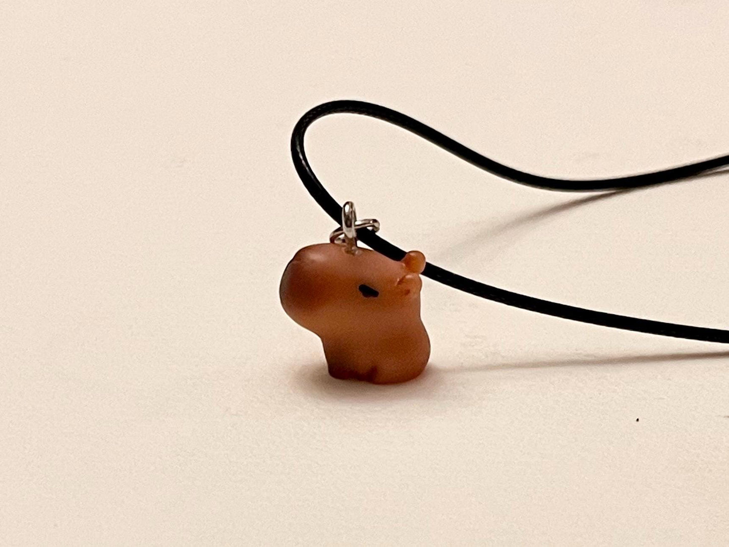 Capybara Necklace Cute Miniature Animal Jewelry Kapibara Charm Kawaii Choker