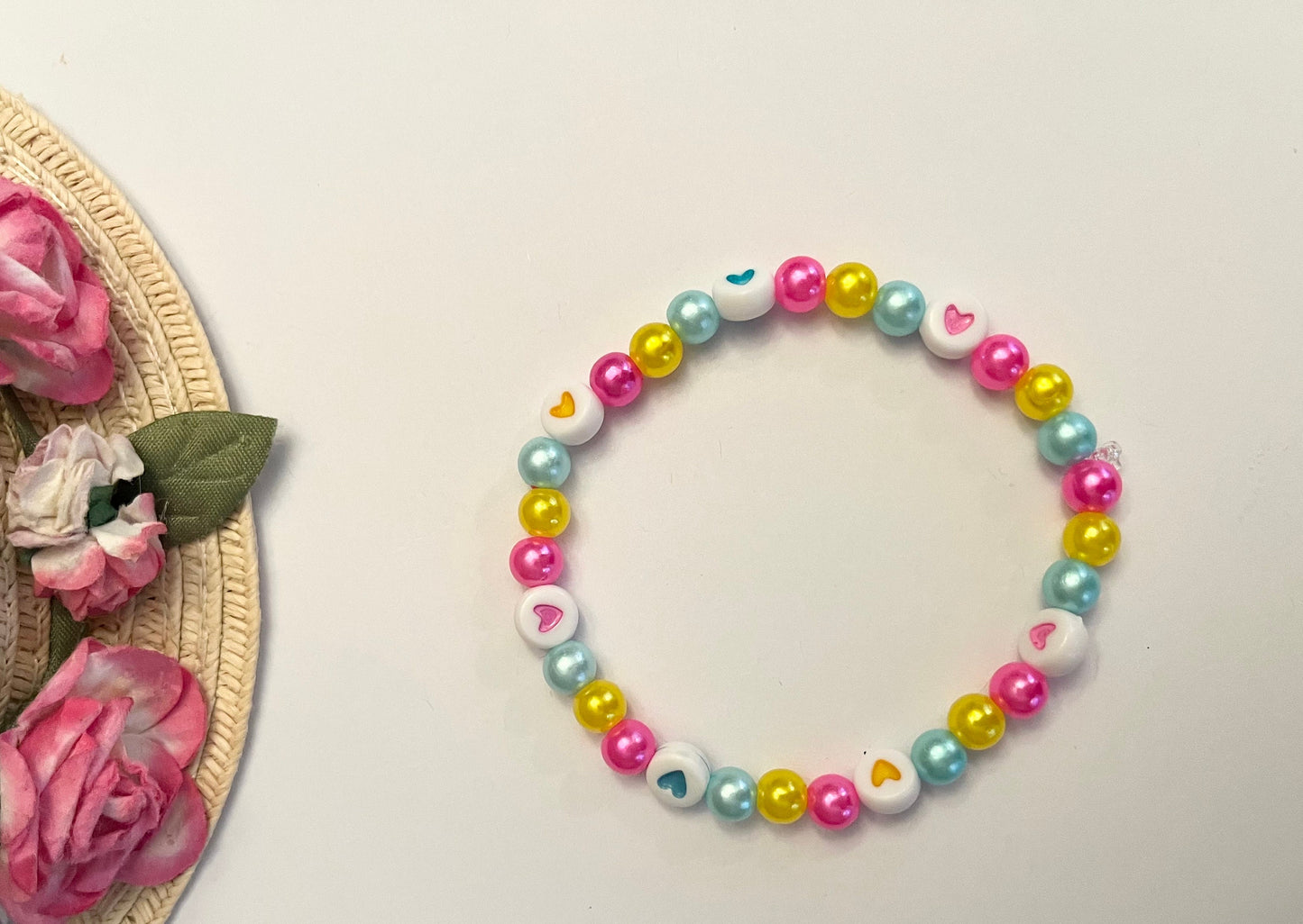 Pansexual Bracelet LGBTQ+ Beaded Adjustable Bracelet Elastic Pan Jewelry for Pride Month Accessories Pansexual