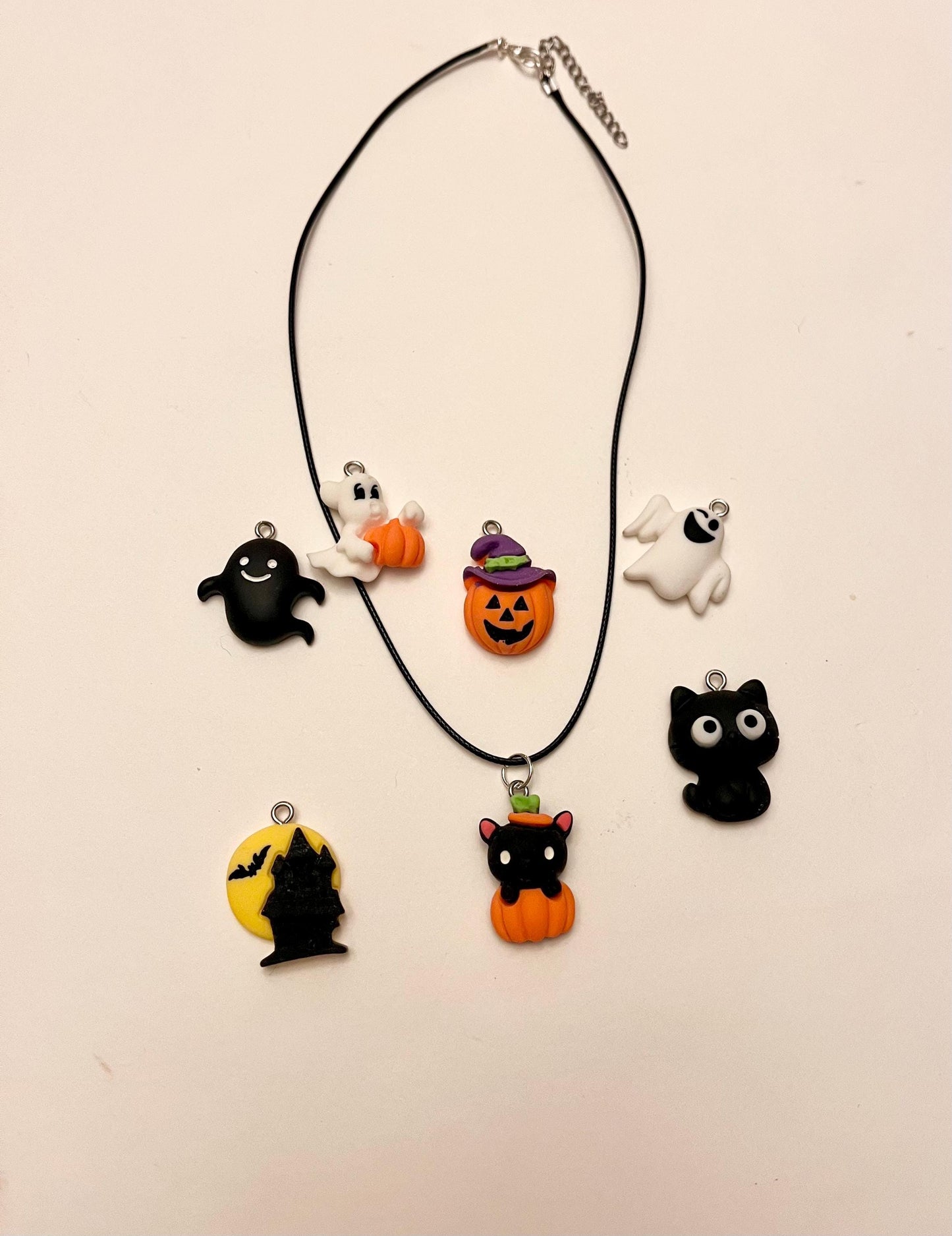 Halsband Halloween Choker Spöke Berlock Katt Hänge Söt Halloween Smycken Pumpa Halsband