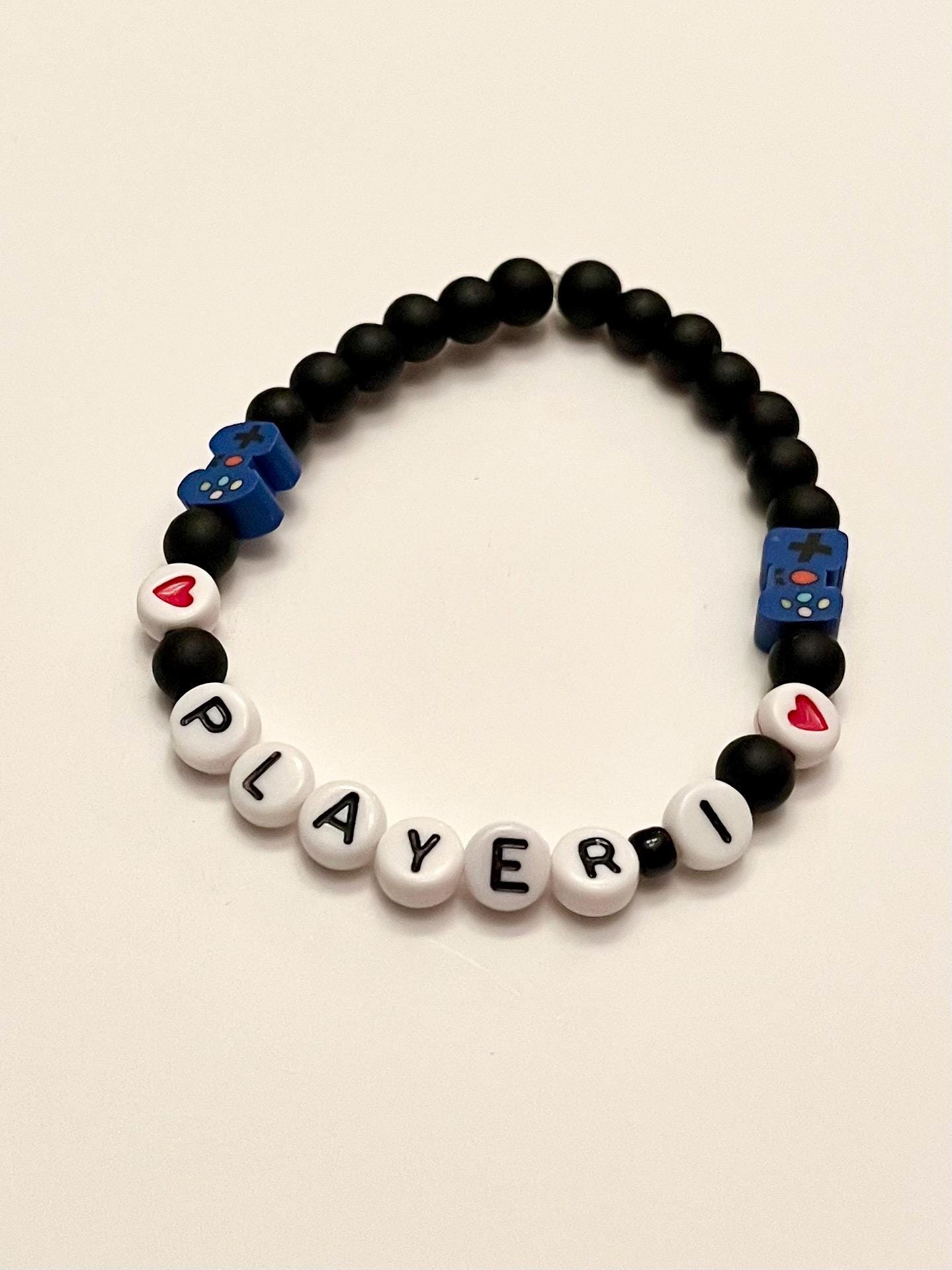Player 1 and Player 2 Bracelets for Gamers and Couples Jewelry Gift for Gamer Video Game Jewelry with Controller Bracelet