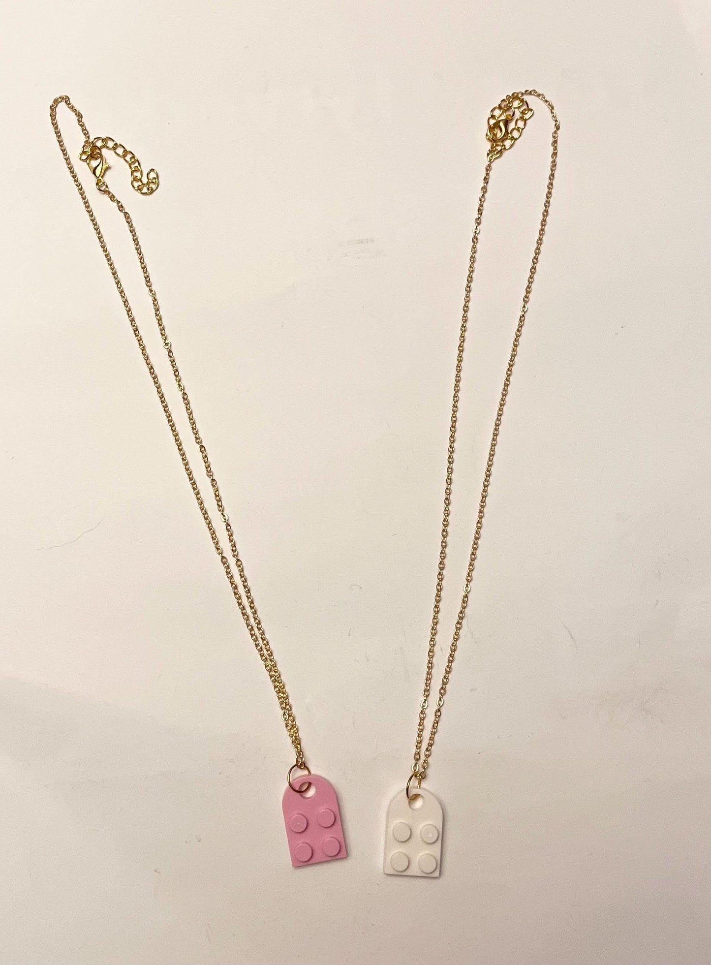 Lego Hjärta halsband för Par och Bästa Vänner Halsband Guld imitation Smycken Vänskapshalsband vänskapshjärta