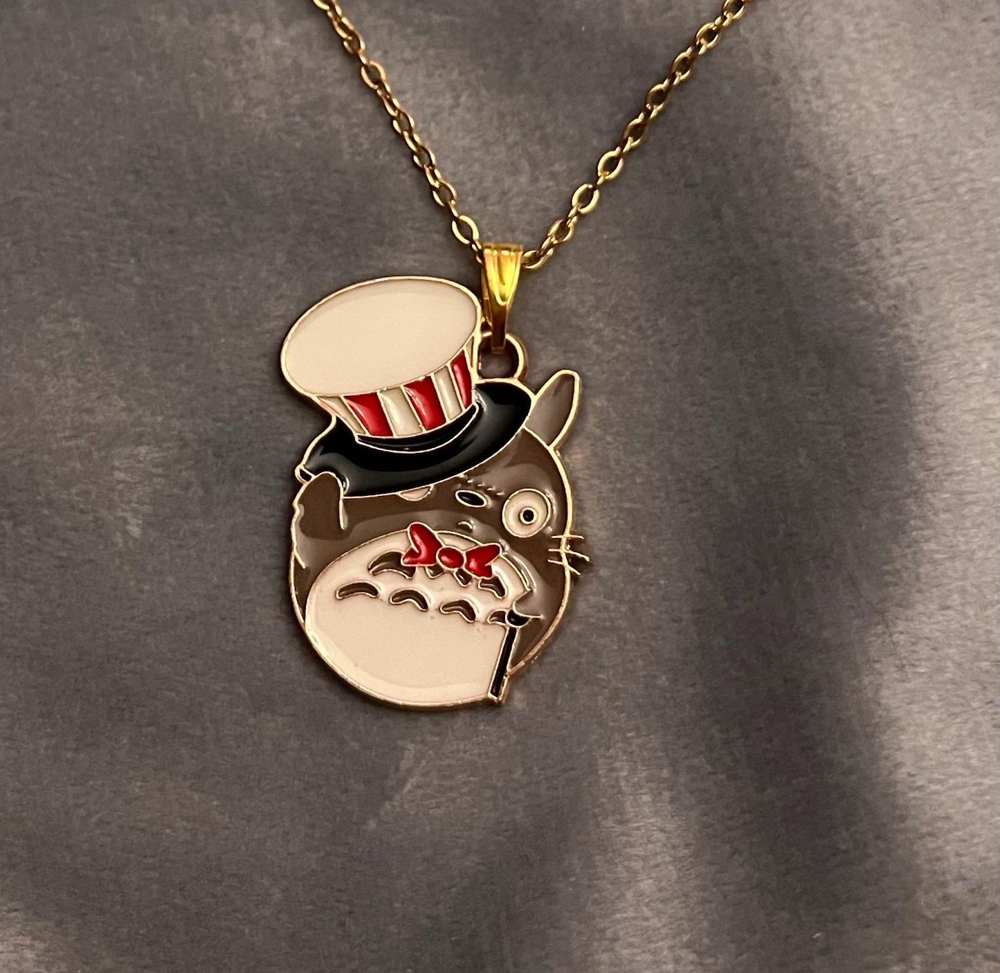 Totoro Halsband Studio Ghibli Älskare present Smycken Totoro Berlock Anime Halsband Jag Älskar Ghibli Merchandise Totoro Guld Imitation