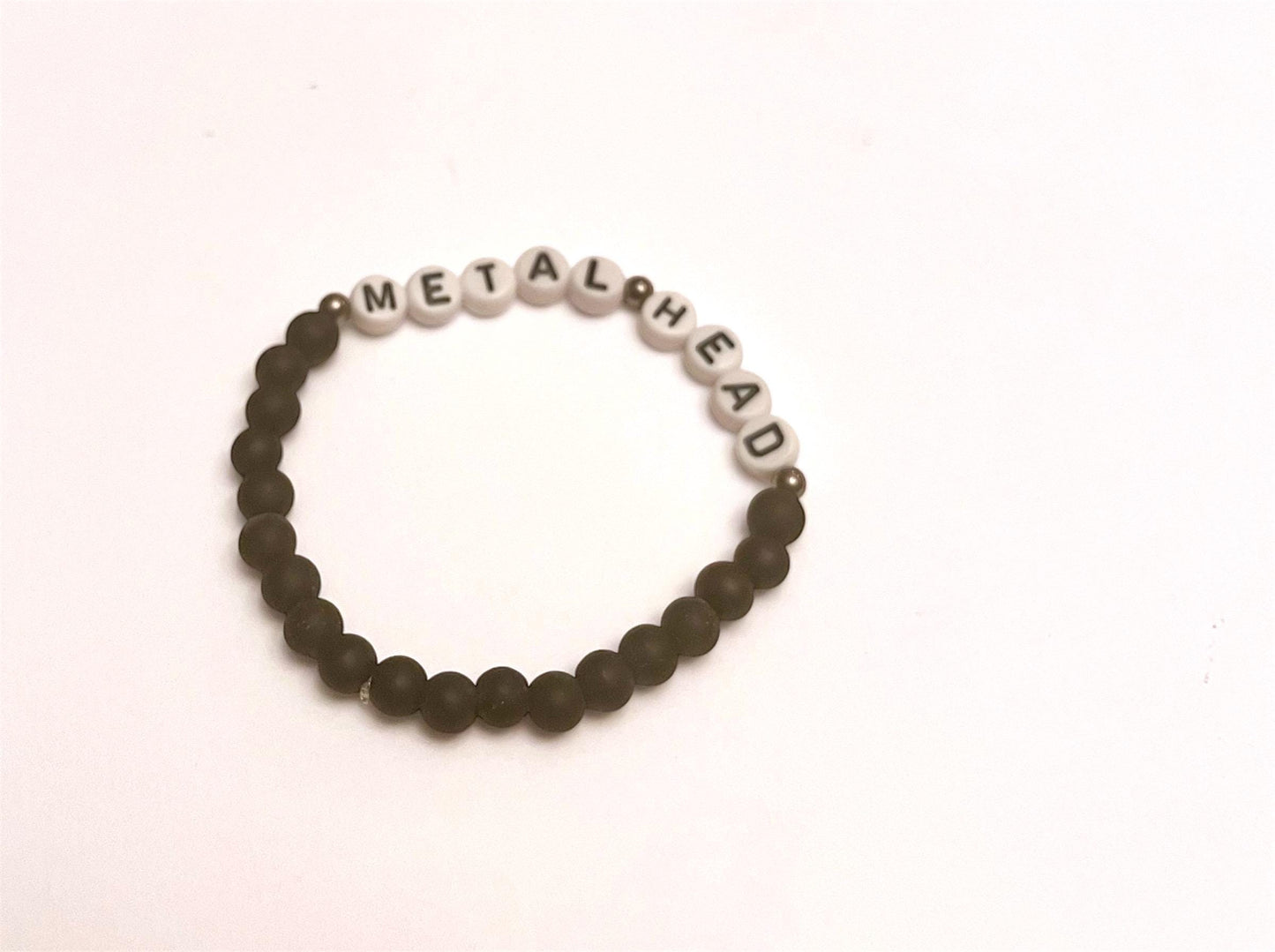 Metal armband Metalhead smycke för metalälskare Present till metalfan Svart armband Metal musik merchandise