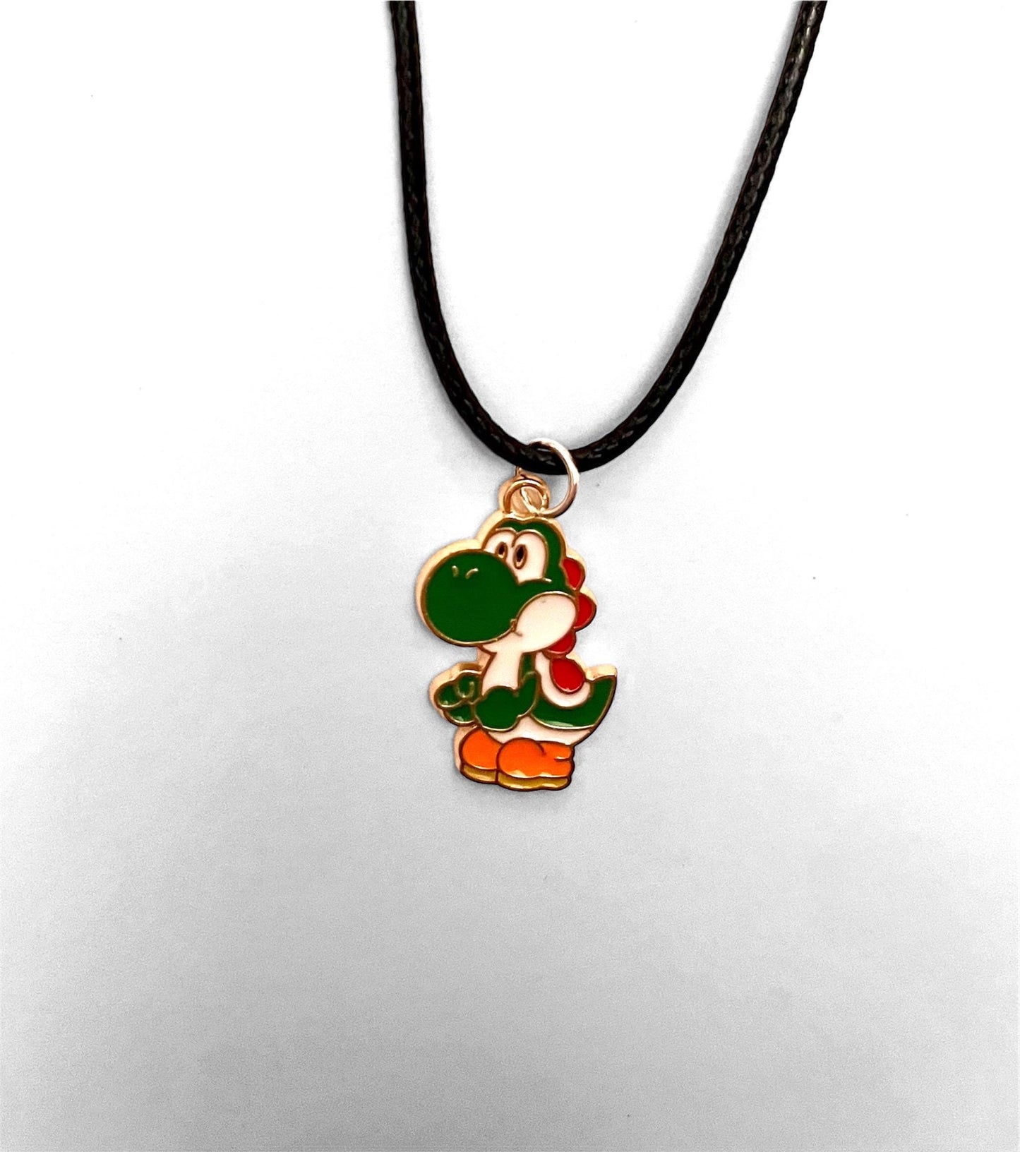 Nintendo Yoshi Necklace with Charm Nostalgic Gift for Retro Gamer Handmade Video Game Jewelry Yoshi Pendant