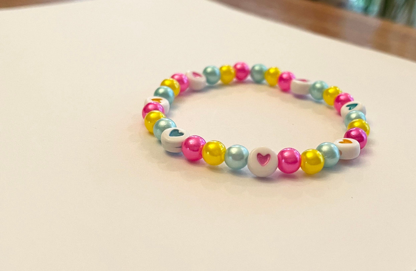Pansexual Bracelet LGBTQ+ Beaded Adjustable Bracelet Elastic Pan Jewelry for Pride Month Accessories Pansexual