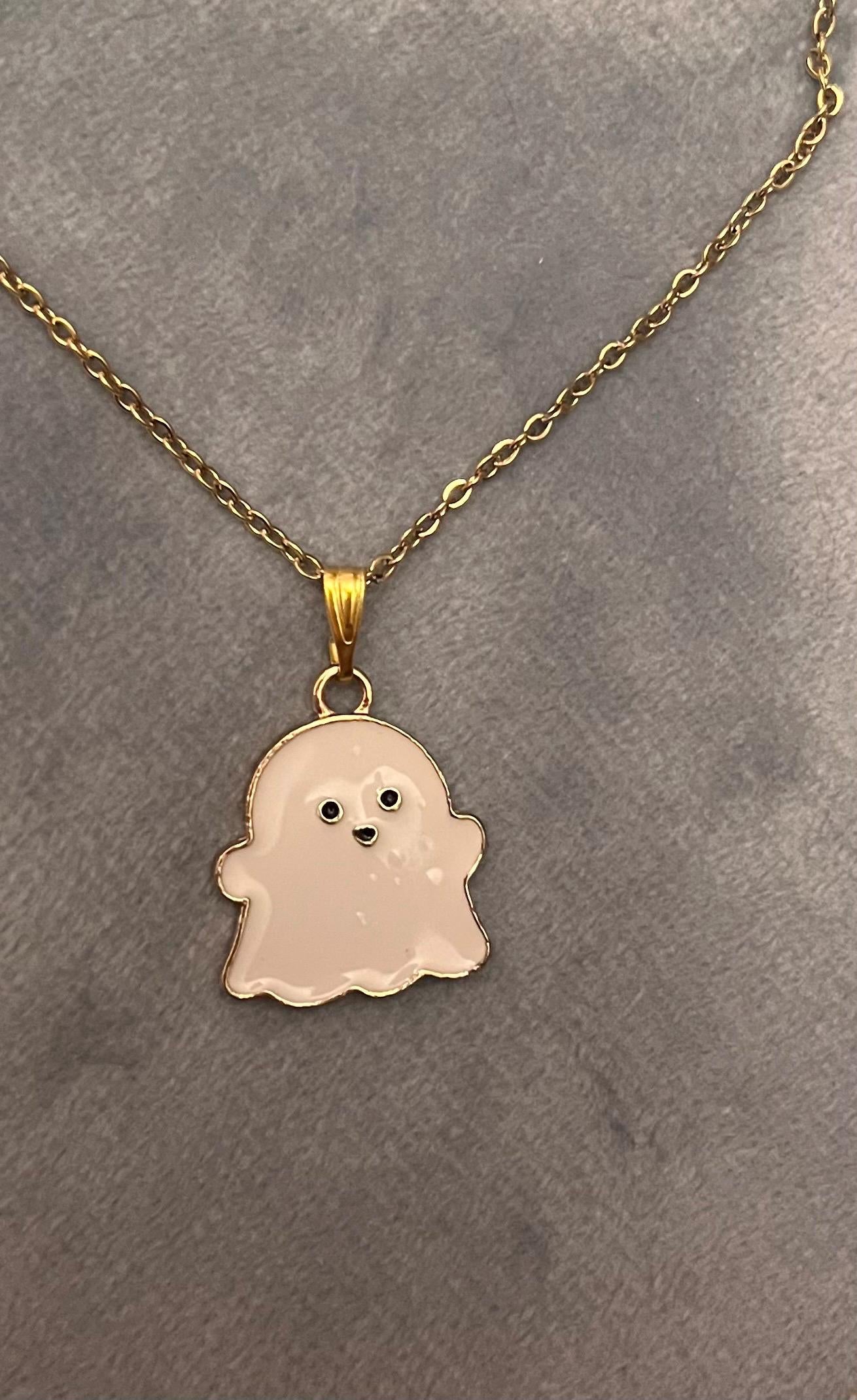 Halsband Halloween Guld Imitation Spöke  Katt Hänge Söt Halloween Smycken Pumpa Halsband