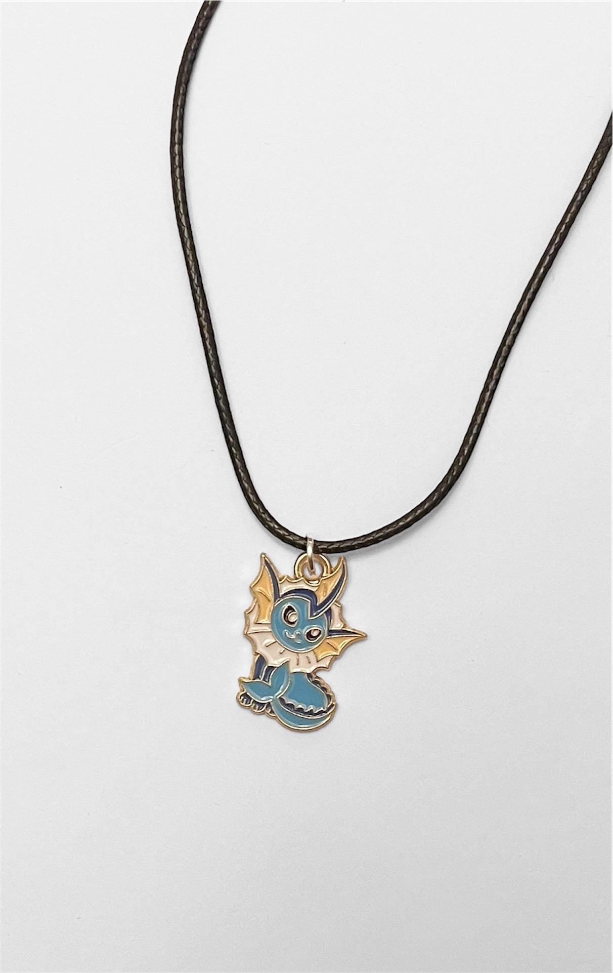 Pokémon Halsband Vaporeon Berlock Nintendo Present för Retro Gamer Smycken Eeveelution Tv-spel Hängsmycke