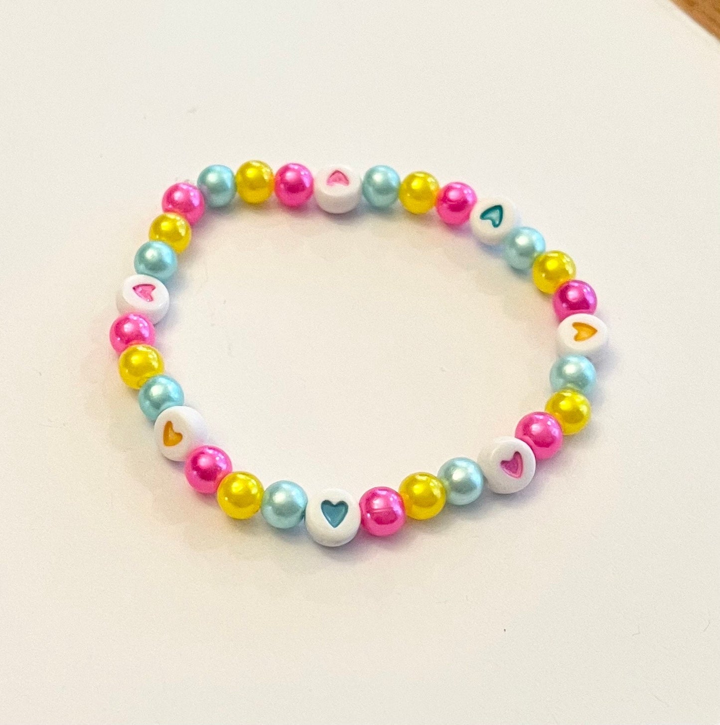 Pansexual Bracelet LGBTQ+ Beaded Adjustable Bracelet Elastic Pan Jewelry for Pride Month Accessories Pansexual