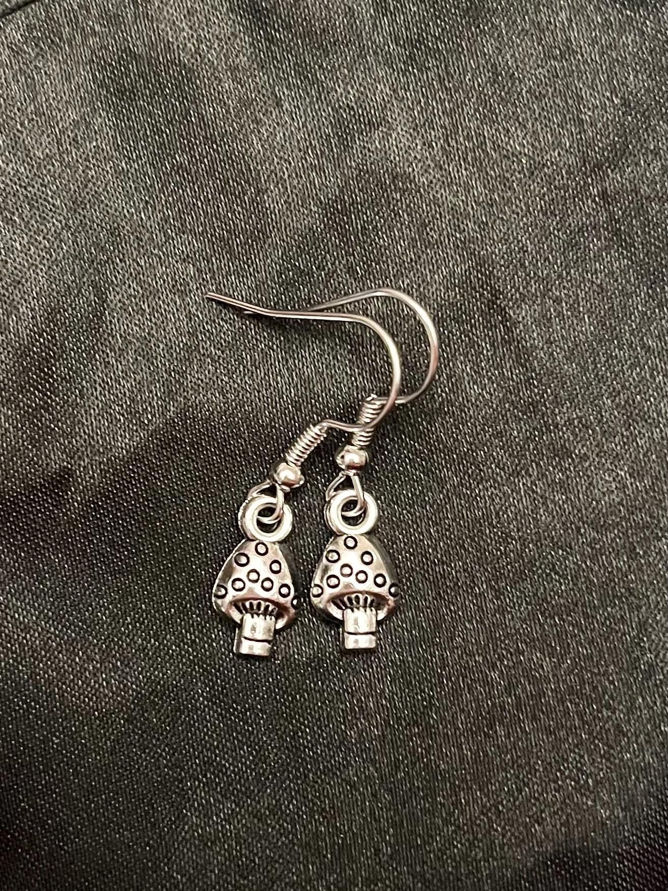 Mushroom Earrings Cottage Core Gift for Fairy Core Nature Lover Jewelry Mushroom Pendants