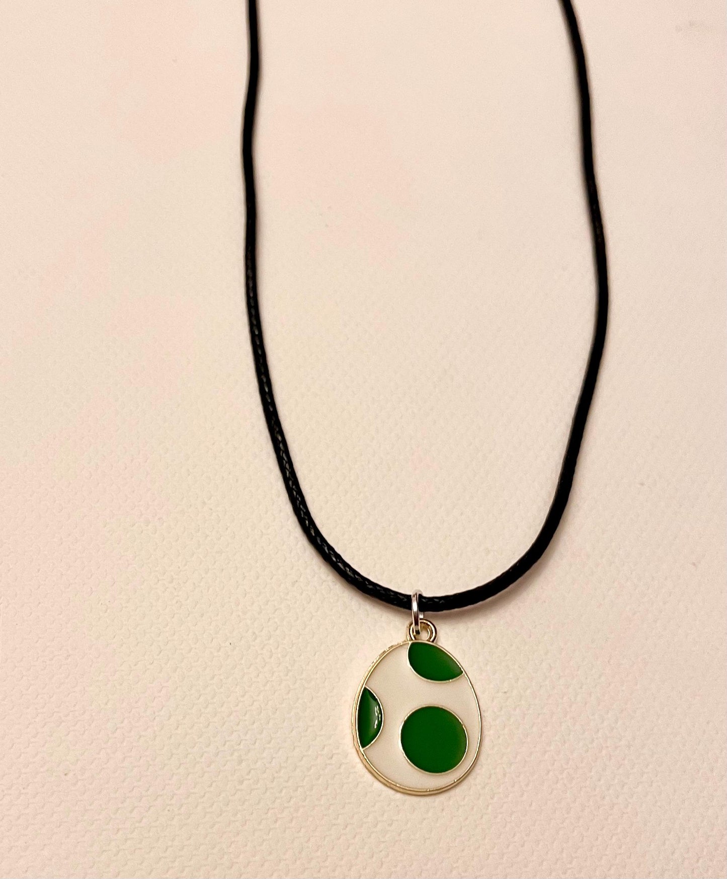 Nintendo Yoshi Egg Necklace with Charm Nostalgic Gift for Retro Gamer Handmade Video Game Jewelry Yoshi Pendant