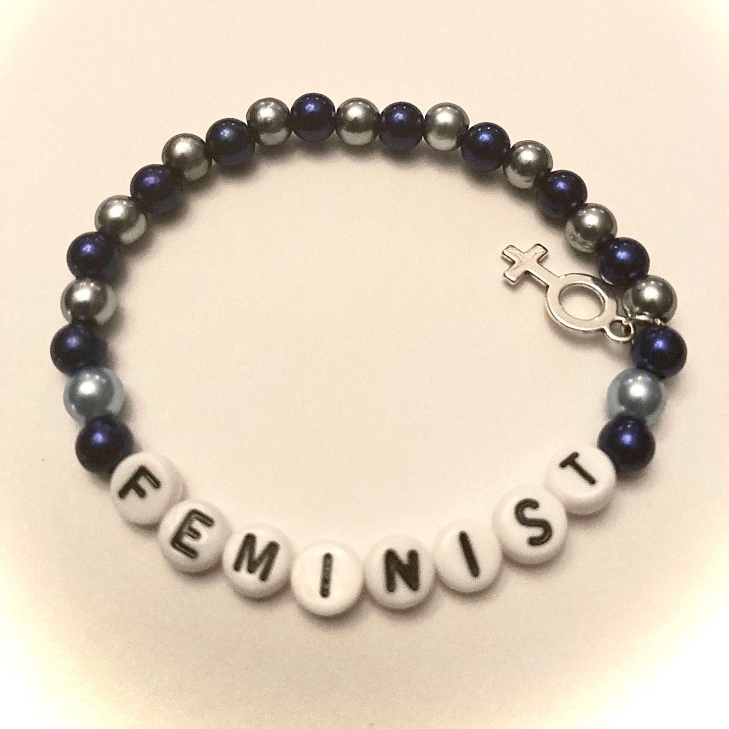 FEMINIST Bracelet Beaded Elastic Stretch Bracelet with Bead Letters Gift for Feminist Accessories Feminism Jewelry Womens Rights