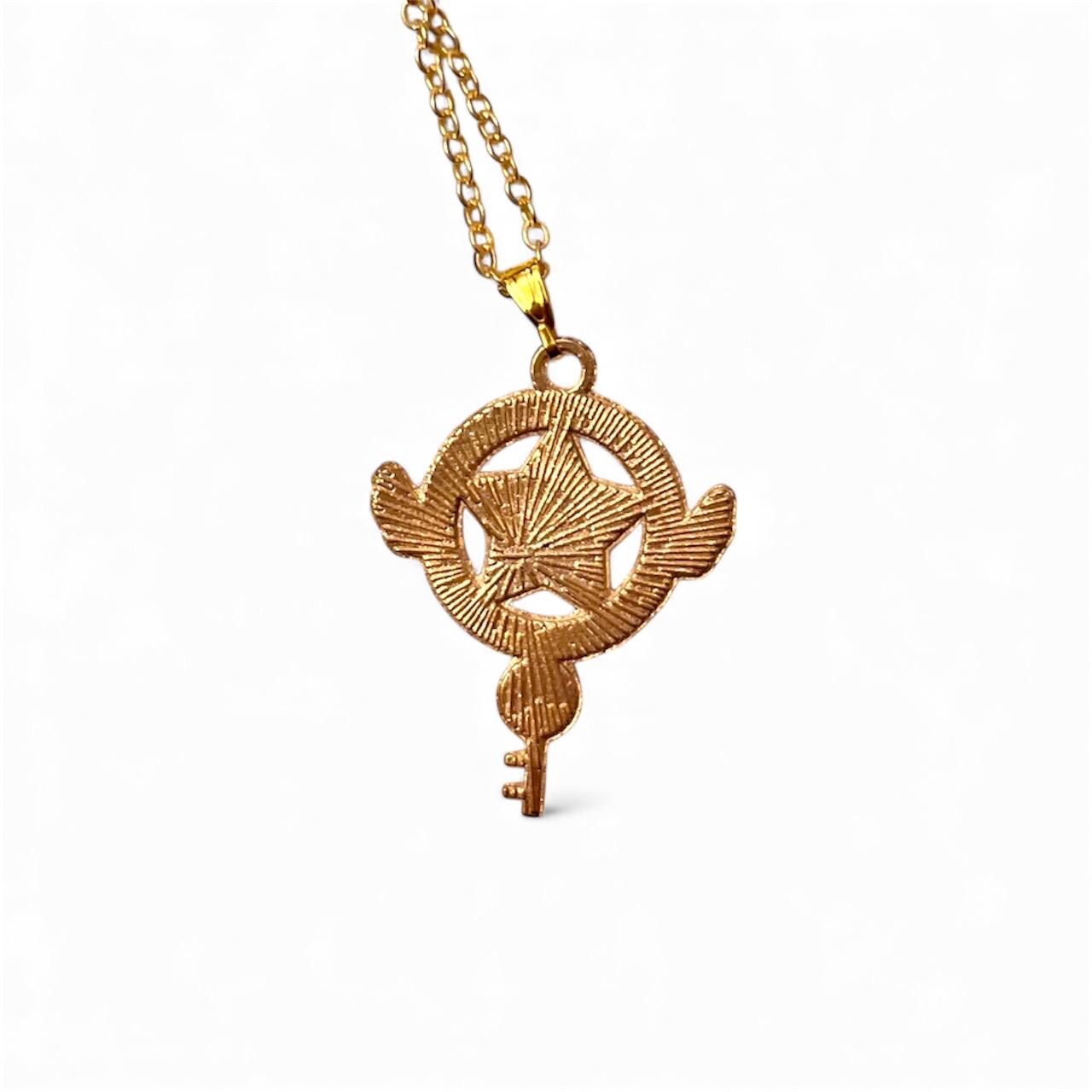 Cardcaptor Sakura Necklace Gold Imitation Jewelry for Anime Lover Gift