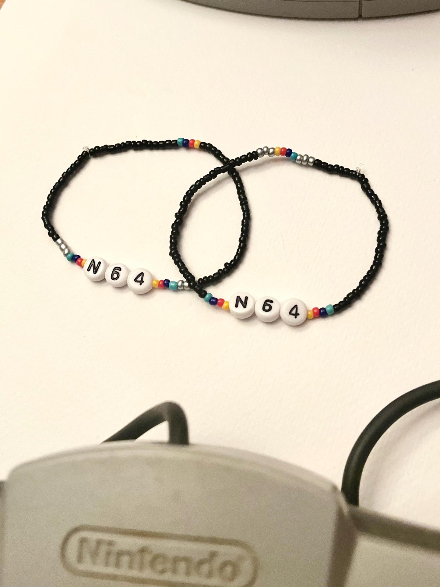 Nintendo 64 Bracelet Retro Video Game Bracelet for Retro Gamer N64 Jewelry Nintendo Gift N64 Nostalgic Simple Bracelet with Seed Beads